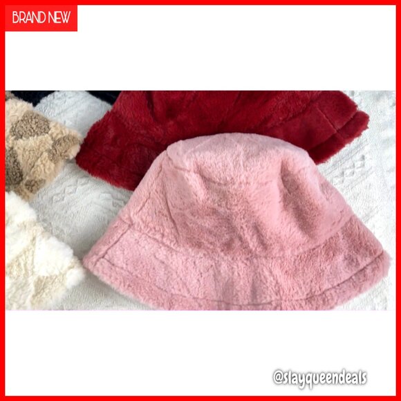 Adjustable Fuzzy Plush Bucket Hat for Winter and Spring Outdoor Activities main image 7
